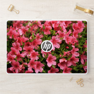 Pink Azalea Floral Laptop Case, Beautiful Botanica HP Laptop Skin