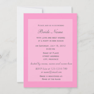 Pink azalea flowers bridal shower invitation. invitation