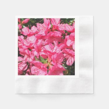 Pink Azalea Paper Napkins by GardenOfLife at Zazzle