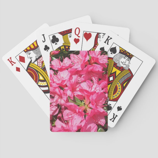 Pink Azalea Poker Cards (Back)