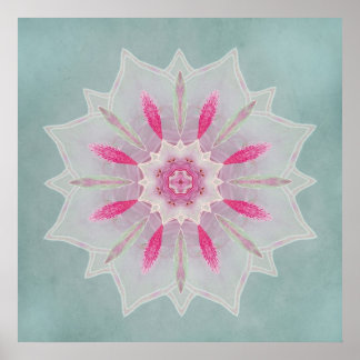 Pink Azalea Veil Lotus Poster