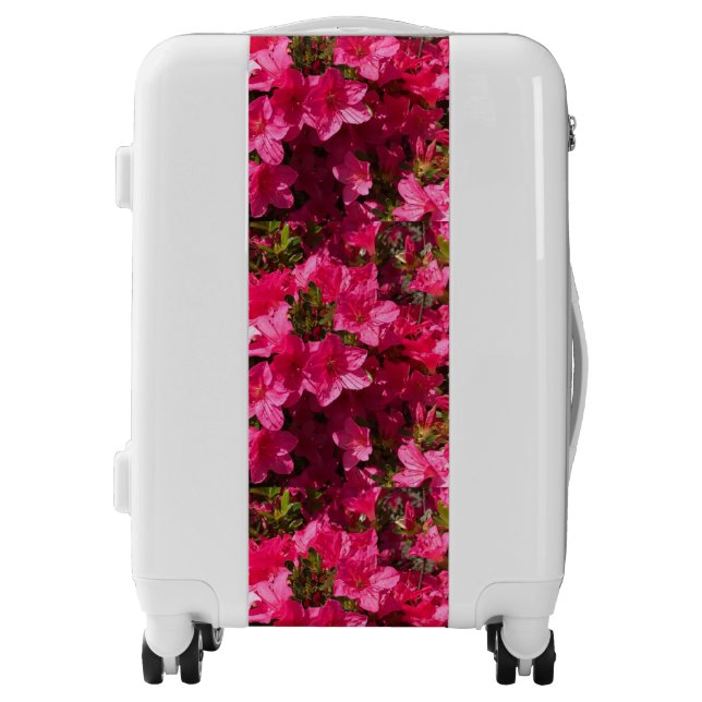 Pink Azaleas Floral Luggage Case (Front)