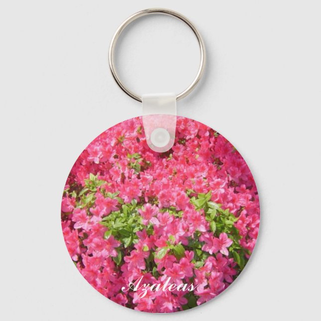 Pink Azaleas Keychain (Front)