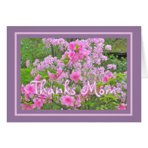 "PINK AZALEAS" THANKS MOM/HAPPY MOTHER'S DAY CARDS