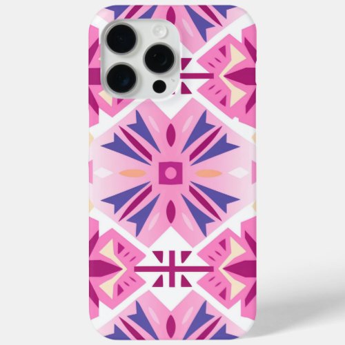 Pink Aztec Western Pink Tribal Pattern iPhone 15 Pro Max Case