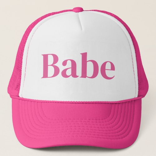 Pink Babe Bachelorette Trucker Hat