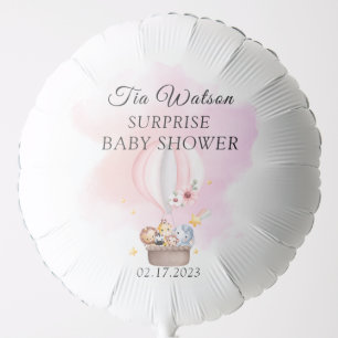  Pink Baby Animals in a Hot Air Balloon Balloon