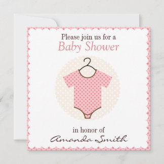 Pink Baby Baby Shower Invitations
