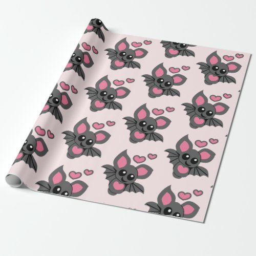 Pink Baby Bat Wrapping Paper