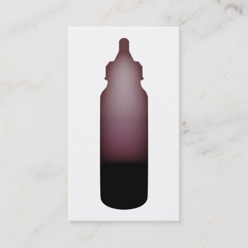 pink baby bottle business cards