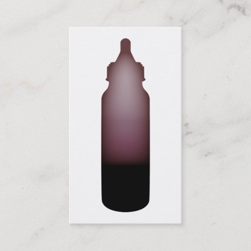 Customizable pink baby bottle business cards