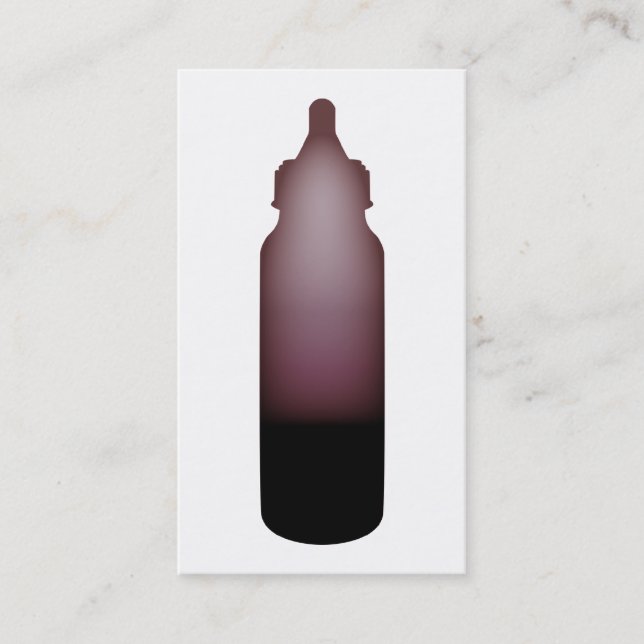 pink baby bottle business card (Front)