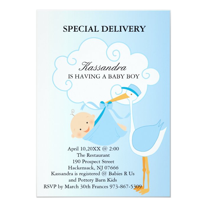 Stork Baby Shower Invitations 5