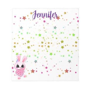 pink baby bunny notepad