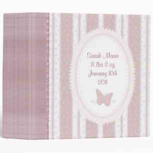 Pink Baby Butterfly Scrapbook Binder