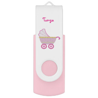 Pink Baby Carriage USB Drive