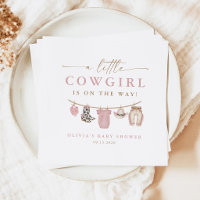 Pink Baby Clothesline Little Cowgirl Baby Shower