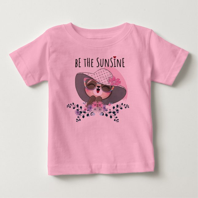 Pink baby design  baby T-Shirt (Front)