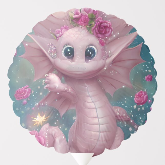 Pink Baby Dragon  Balloon (Front)