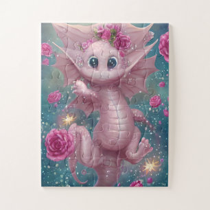 Pink Baby Dragon Jigsaw Puzzle