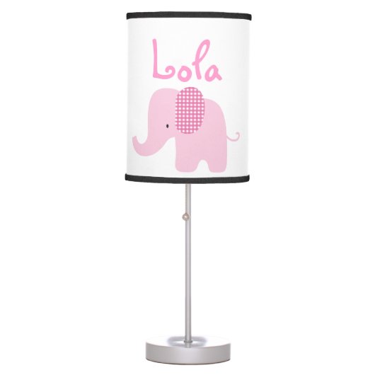 Pink Baby Elephant Lamp (Front)