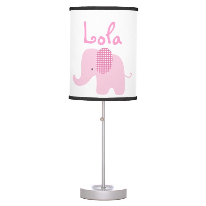 Pink Baby Elephant Lamp