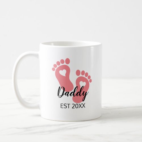 Pink Baby Feet New Dad Baby Girl Coffee Mug