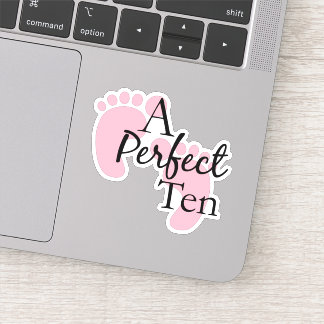 Pink Baby Foot Prints Die Cut Sticker Decal