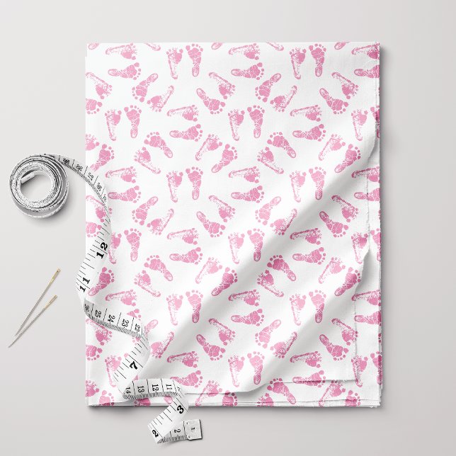 Pink Baby Footprint Pattern Fabric (Creator Uploaded)