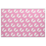 Pink baby footprints pattern fabric DIY textile