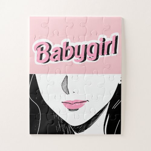 Pink Baby Girl Anime Jigsaw Puzzle