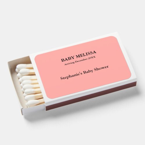 Pink baby Girl Baby shower matches