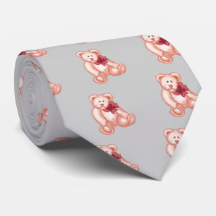 Pink Baby Girl Bear tie