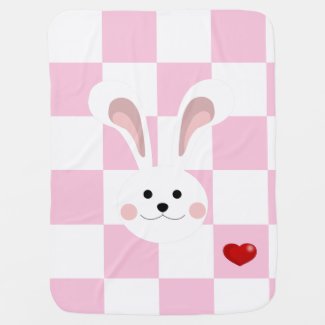 Pink Baby Girl Bunny Blanket