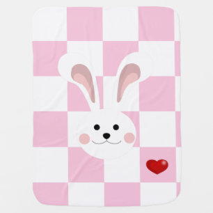 Pink Baby Girl Bunny Blanket