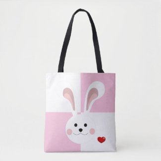 Pink Baby Girl Bunny Tote