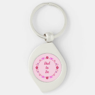 Pink Baby Girl Butterflies and Flowers Custom Keychain