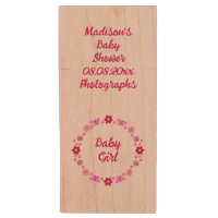 Pink Baby Girl Butterflies and Flowers Custom