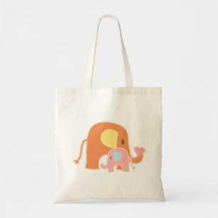 Pink Baby Girl Elephant Tote