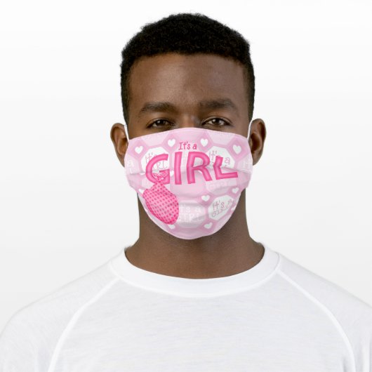 Pink Baby Girl Face Mask (Worn)