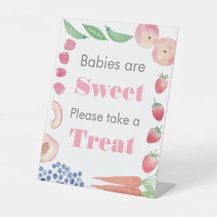 Pink Baby Girl Farmer's Market Favor Table Sign