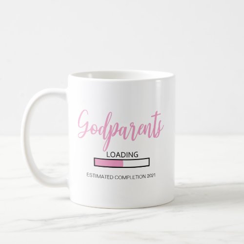 Pink Baby Girl Loading Godparents Proposal Coffee Mug