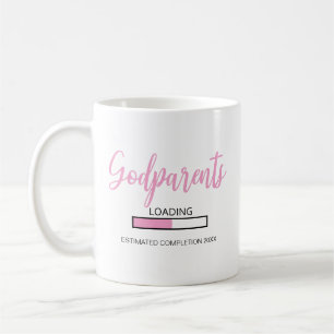 Pink Baby Girl Loading Godparents Proposal Coffee Mug
