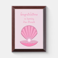 Pink Baby Girl Oyster shell and Pearl New Parents