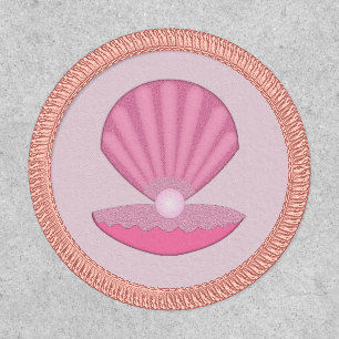Pink Baby Girl Oyster shell and Pearl Patch