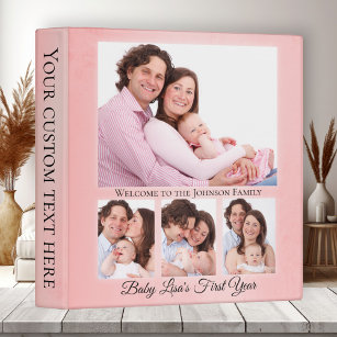 Pink Baby Girl Photo Family Binder