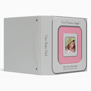 Pink Baby Girl Photo Frame Album Binder