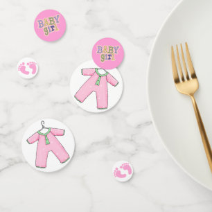 Pink Baby Girl Shower Confetti