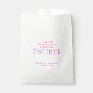 Pink Baby Girl Shower Sweet Candy Buffet Favor Bag