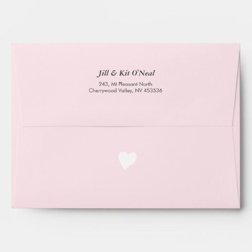 Pink Baby Girl Shower Tiny Heart Motif Envelope